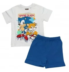 Sonic Παιδική Καλοκαιρινή Πιτζάμα για αγόρια (SONIC 52 04 011 White) - Χειμωνιάτικες / εποχιακές πιτζάμες