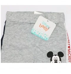 Βρεφικό Βαμβακερό Σορτς Disney Baby "Mickey Mouse" - 100% Βαμβακερό (Γκρι Μελανζέ)(UE0053)