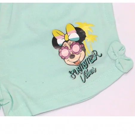 Disney Baby Minnie Mouse Βρεφικό βαμβακερό σορτς για κορίτσια (EV0064)