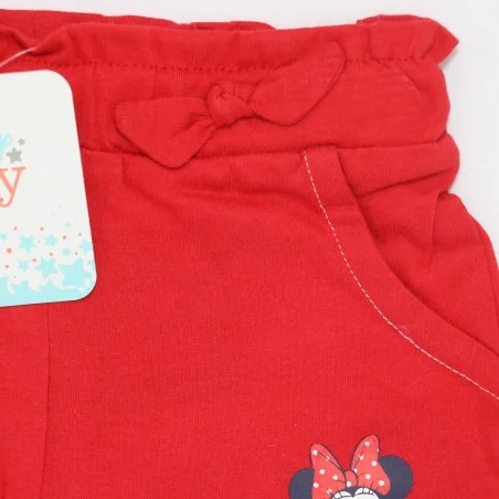 Disney Baby Minnie Mouse Βρεφικό βαμβακερό σορτς για κορίτσια (ET0092 RED)