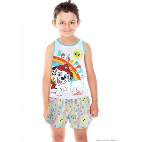 Paw Patrol Παιδική Καλοκαιρινή Πιτζάμα Για Αγόρια (EV2036 white)