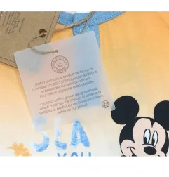 Disney Baby Mickey Mouse Βρεφικό καλοκαιρινό φορμάκι για αγόρια - οργανικό βαμβάκι (EV0004.BIO ORANGE)