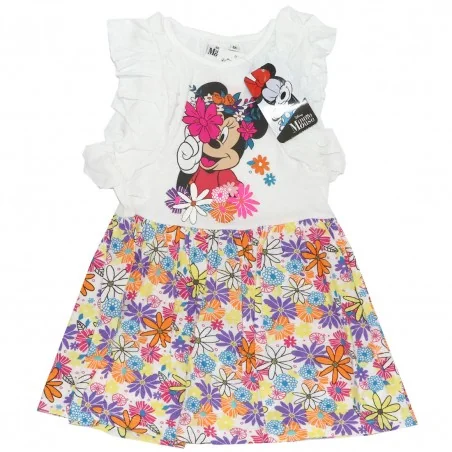 Disney Minnie Mouse Παιδικό καλοκαιρινό Φορεματάκι για κορίτσια(WE1088 White) - Καλοκαιρινά φορέματα