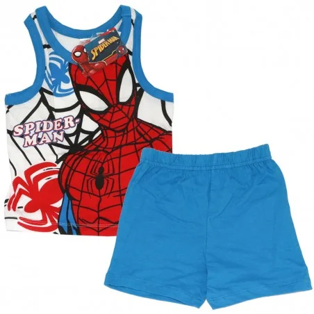 Marvel Spiderman παιδική Καλοκαιρινή πιτζάμα για αγόρια (WE2001 Blue) - Πιτζάμες Καλοκαιρινές