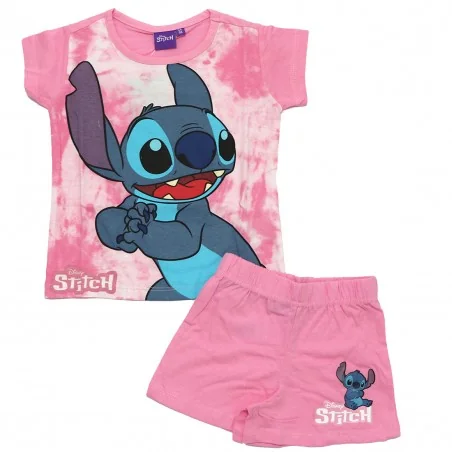 Disney Lilo & Stitch Παιδική Καλοκαιρινή Πιτζάμα για κορίτσια (LIL24-1325-POLPink) - Πιτζάμες Καλοκαιρινές