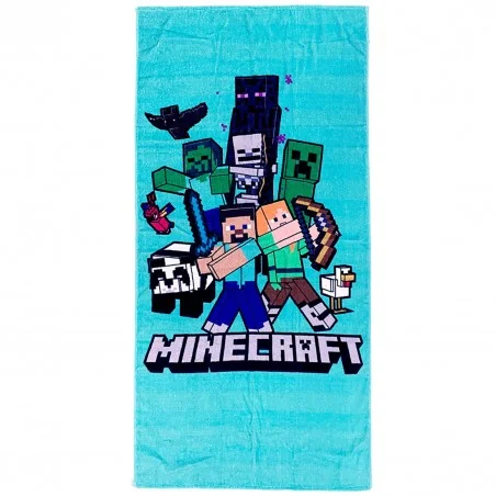 Minecraft παιδική βαμβακερή Πετσέτα Θαλάσσης 70x140εκ. (MNC24-1023C) - Πετσέτες Βαμβακερές