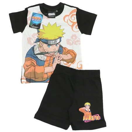 Naruto παιδική Βαμβακερή καλοκαιρινή Πιτζάμα Για Αγόρια (NAR24-1337-POL Black)