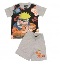 Naruto παιδική Βαμβακερή καλοκαιρινή Πιτζάμα Για Αγόρια (NAR24-1337-POL Grey) - Πιτζάμες