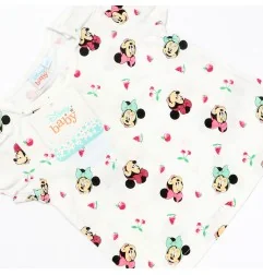 Disney Baby Βρεφικό Κοντομάνικο Μπλουζάκι Minnie Mouse – Λευκό με Fruit Print (UE0040) - Κοντομάνικα μπλουζάκια