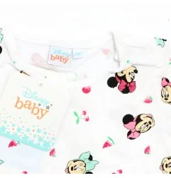 Disney Baby Βρεφικό Κοντομάνικο Μπλουζάκι Minnie Mouse – Λευκό με Fruit Print (UE0040) - Κοντομάνικα μπλουζάκια