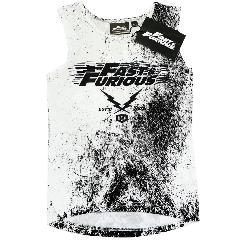 Fast & Furious Παιδικό Αμάνικο Μπλουζάκι Για αγόρια (FFER1033 white)