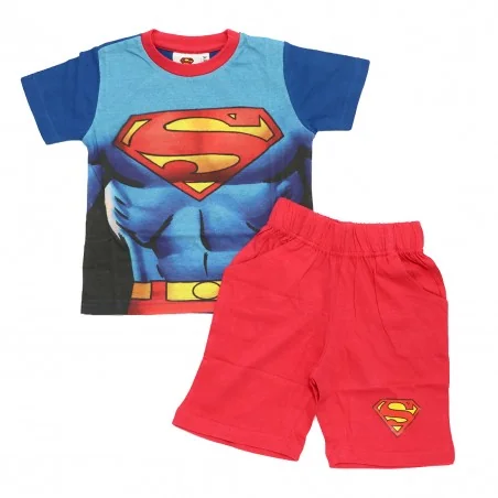 Superman Παιδική Καλοκαιρινή Πιτζάμα για αγόρια (BAT-SUP22-0915 red) - Πιτζάμες Καλοκαιρινές