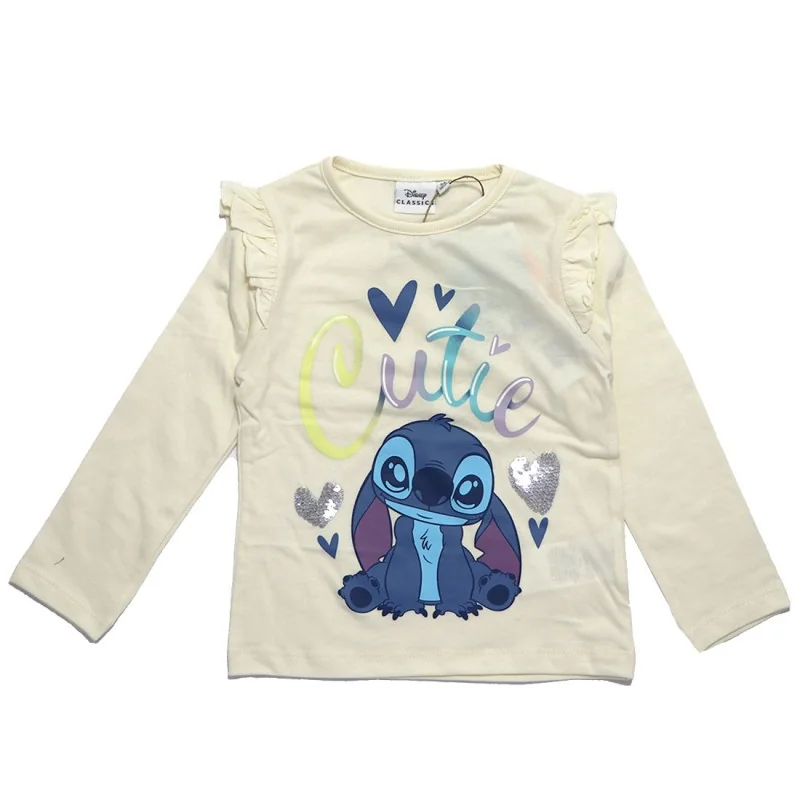 Disney Lilo & Stitch παιδικό μακρυμάνικο μπλουζάκι για κορίτσια (XH1369 Ecru) Disney Lilo & Stitch παιδικό μακρυμάνικο μπλουζάκι για κορίτσια (XH1369 Ecru)