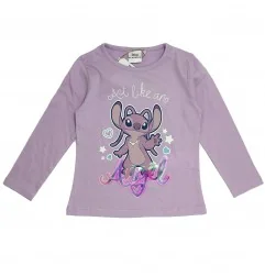 Disney Lilo & Stitch παιδικό μακρυμάνικο μπλουζάκι για κορίτσια (XH1363 LILA) - Μπλουζάκια Μακρυμάνικα (μακό)