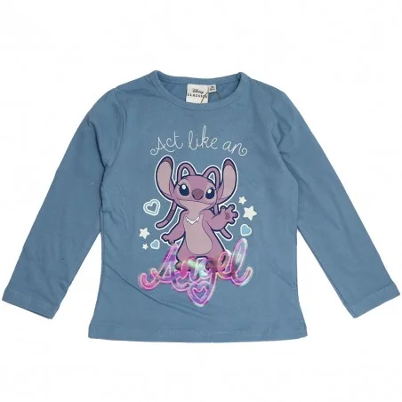 Disney Lilo & Stitch παιδικό μακρυμάνικο μπλουζάκι για κορίτσια (XH1363 L. Blue) - Μπλουζάκια Μακρυμάνικα (μακό)