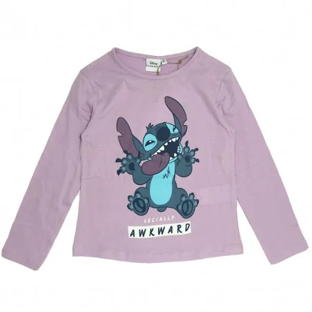 Disney Lilo & Stitch παιδικό μακρυμάνικο μπλουζάκι για κορίτσια (XH1317 Lila) - Μπλουζάκια Μακρυμάνικα (μακό)