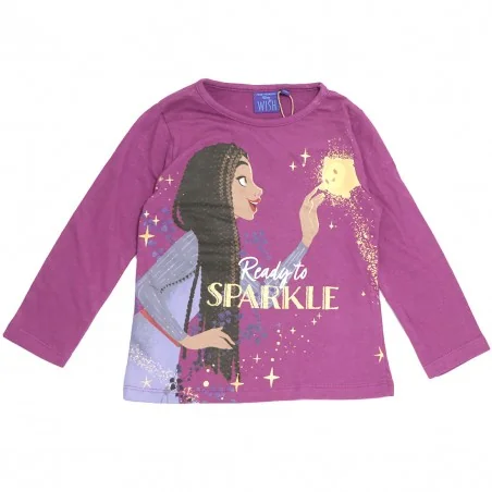 Disney Wish παιδικό μακρυμάνικο μπλουζάκι για κορίτσια (XH1328 purple) - Μπλουζάκια Μακρυμάνικα (μακό)