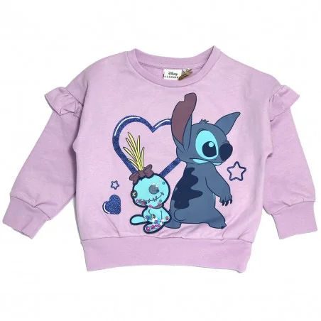 Disney Lilo & Stitch παιδική μπλούζα φούτερ για κορίτσια (XH1230 Lila) - Μπλούζες φούτερ