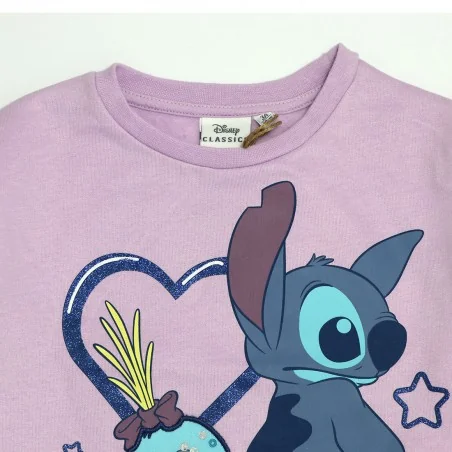 Disney Lilo & Stitch παιδική μπλούζα φούτερ για κορίτσια (XH1230 Lila)