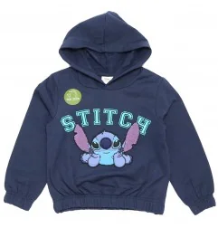 Disney Lilo & Stitch παιδική Μπλούζα φούτερ με κουκούλα για κορίτσια (XH1232Navy) - Μπλούζες φούτερ