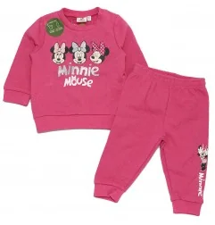 Βρεφικό Σετ Φόρμας Disney Minnie Mouse - Φούξια από Ανακυκλωμένο Βαμβάκι (2 τμχ.) (XH0001Fux) - Φόρμες