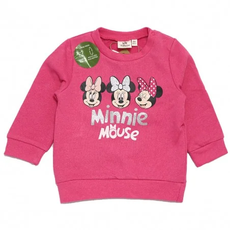 Βρεφικό Σετ Φόρμας Disney Minnie Mouse - Φούξια από Ανακυκλωμένο Βαμβάκι (2 τμχ.) (XH0001Fux)