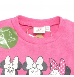 Βρεφικό Σετ Φόρμας Disney Minnie Mouse - Φούξια από Ανακυκλωμένο Βαμβάκι (2 τμχ.) (XH0001Fux) - Φόρμες