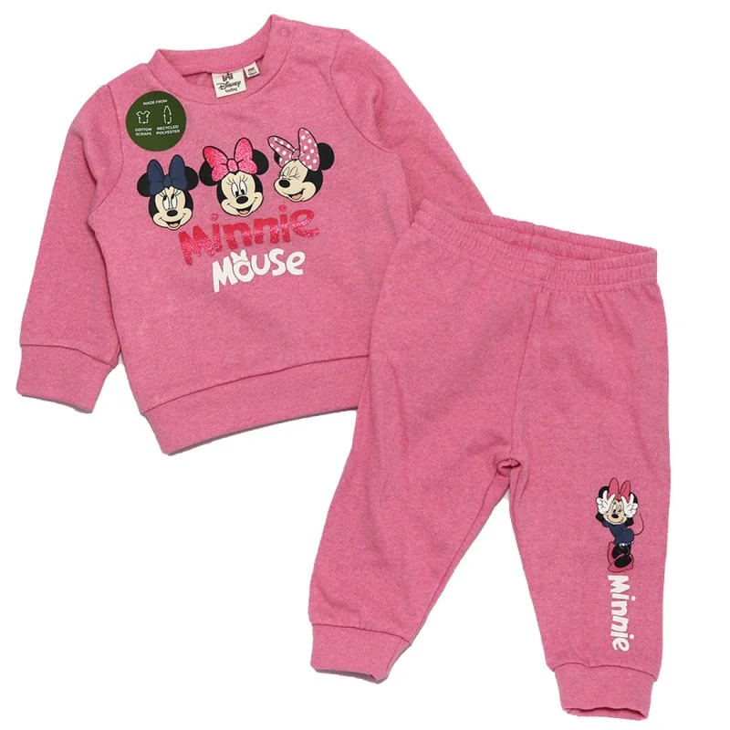 Disney Baby Minnie Mouse Βρεφικό Σετ Φόρμας 2 Τεμαχίων: Φούτερ & Παντελόνι (XH0001L. Pink ) Disney Baby Minnie Mouse Βρεφικό Σετ Φόρμας 2 Τεμαχίων: Φούτερ & Παντελόνι (XH0001L. Pink )