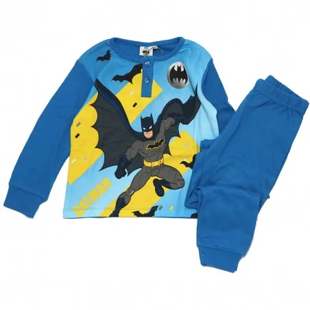 Batman Παιδική βαμβακερή πιτζάμα για αγόρια (XH20105Blue) - Χειμωνιάτικες / εποχιακές πιτζάμες