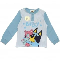 Bluey Παιδική βαμβακερή πιτζάμα για κορίτσια - οργανικό βαμβάκι (XH20057Blue) - Χειμωνιάτικες / εποχιακές πιτζάμες