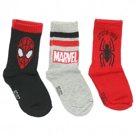 Marvel Spiderman παιδικές αθλητικές κάλτσες για αγόρια σετ 3 ζευγάρια (XH0675BLACK) - Κάλτσες κανονικές αγόρι