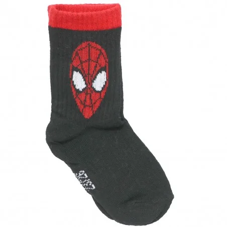 Marvel Spiderman παιδικές αθλητικές κάλτσες για αγόρια σετ 3 ζευγάρια (XH0675BLACK)