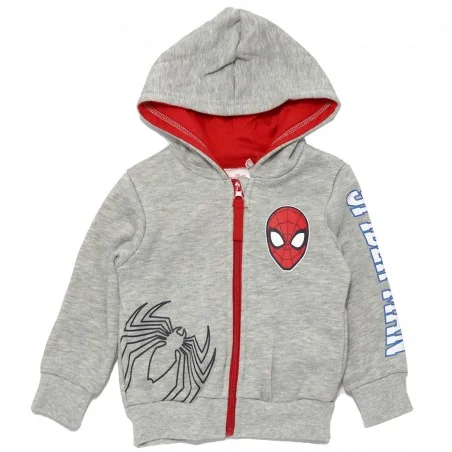 Marvel Spiderman παιδική Ζακέτα φούτερ με κουκούλα για αγόρια (XH1490 Grey) - Ζακέτες