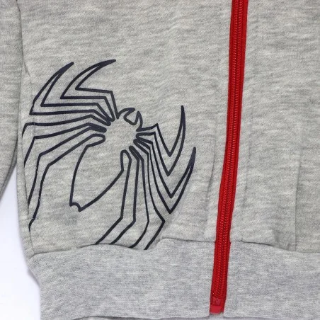 Marvel Spiderman παιδική Ζακέτα φούτερ με κουκούλα για αγόρια (XH1490 Grey)