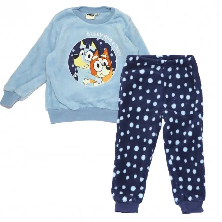 Bluey Παιδική πιτζάμα Fleece Coral για αγόρια (XH20053 blue) - Χειμωνιάτικες / εποχιακές πιτζάμες