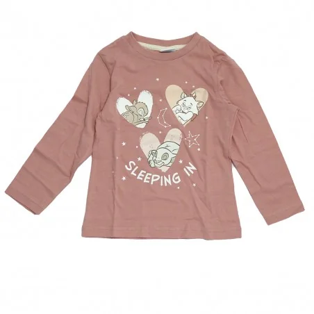 Disney Bambi Παιδική βαμβακερή πιτζάμα για κορίτσια (40281Pink)