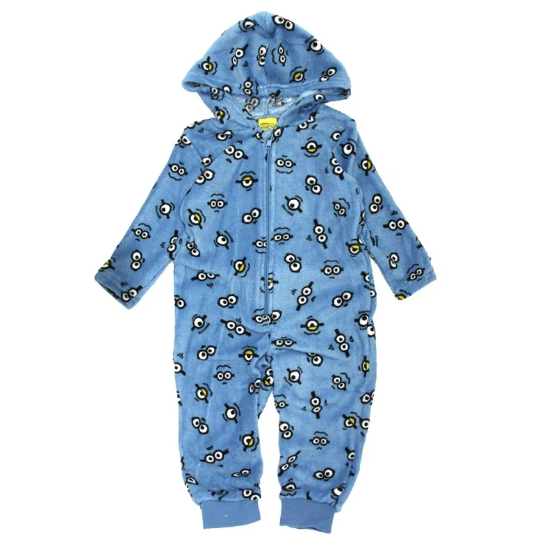 Minions ολόσωμη πιτζάμα fleece coral για αγόρια (XH20002 blue) Minions ολόσωμη πιτζάμα fleece coral για αγόρια (XH20002 blue)
