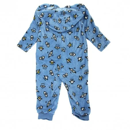 Minions ολόσωμη πιτζάμα fleece coral για αγόρια (XH20002 blue)