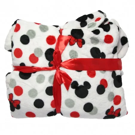 Disney Mickey Mouse Κουβέρτα- Μπλούζα fleece coral για ενήλικες με μανίκια και κουκούλα (AYM073003)