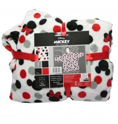 Disney Mickey Mouse Κουβέρτα- Μπλούζα fleece coral για ενήλικες με μανίκια και κουκούλα (AYM073003)