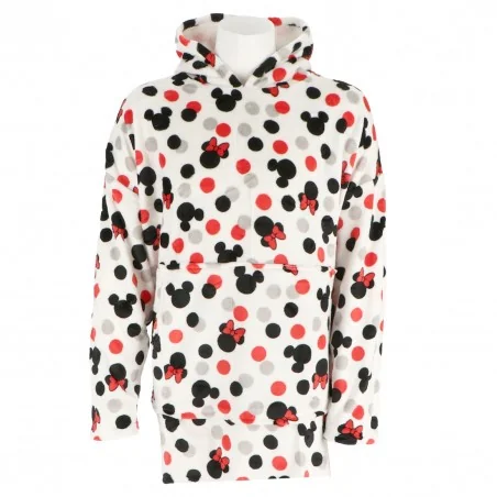 Disney Mickey Mouse Κουβέρτα- Μπλούζα fleece coral για ενήλικες με μανίκια και κουκούλα (AYM073003) - Disney/ ήρωες