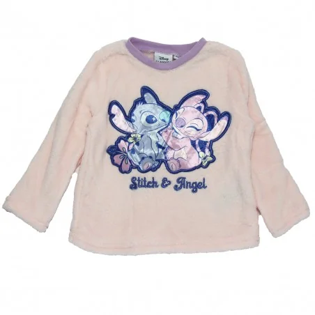 Disney Lilo & Stitch Παιδική πιτζάμα Fleece Coral για κορίτσια (XH20113 Pink)