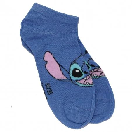 Disney Lilo & Stitch γυναικείες κοντές κάλτσες σετ 3 ζευγάρια (XH39003 Purple)