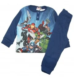 Marvel Avengers Βαμβακερή πιτζάμα για αγόρια (XH20150 navy) - Χειμωνιάτικες / εποχιακές πιτζάμες