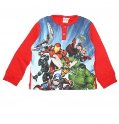 Marvel Avengers Βαμβακερή πιτζάμα για αγόρια (XH20150 RED) - Χειμωνιάτικες / εποχιακές πιτζάμες