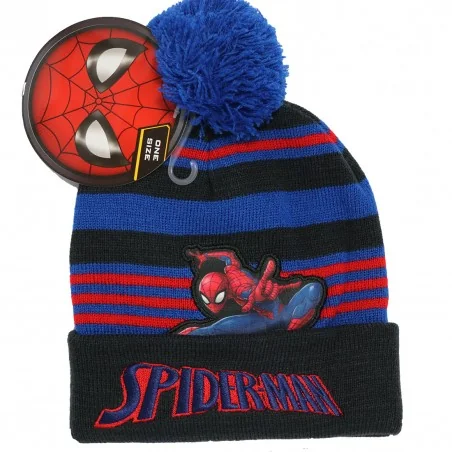 Marvel Spiderman Παιδικό Χειμωνιάτικο Σκουφάκι για αγόρια (SPI23-2311black) - Σκούφοι-Γάντια -Κασκόλ