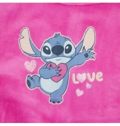Disney Lilo & Stitch Βρεφικό Βελούδινο Φορμάκι με Κεντημένο Σχέδιο "Love" (XH0354 Fushia)