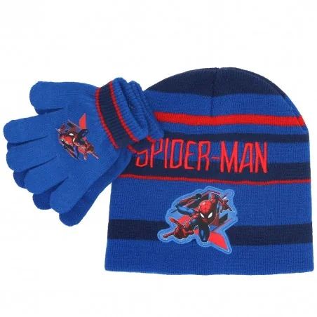Marvel Spiderman Παιδικό Χειμωνιάτικο Σετ Σκουφάκι - Γάντια για αγόρια (SPI23-3005blue) - Σκούφοι-Γάντια -Κασκόλ