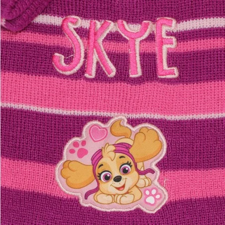 Paw Patrol Παιδικό Χειμωνιάτικο Σετ Σκουφάκι - Γάντια για κορίτσια (PAW23-3003Violet)