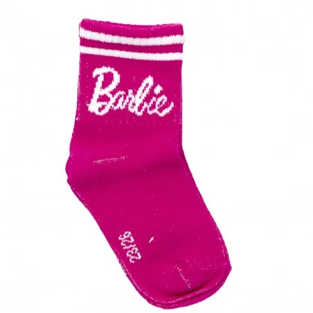Barbie παιδικές αθλητικές κάλτσες για κορίτσια σετ 3 ζευγάρια (XH0648 white)